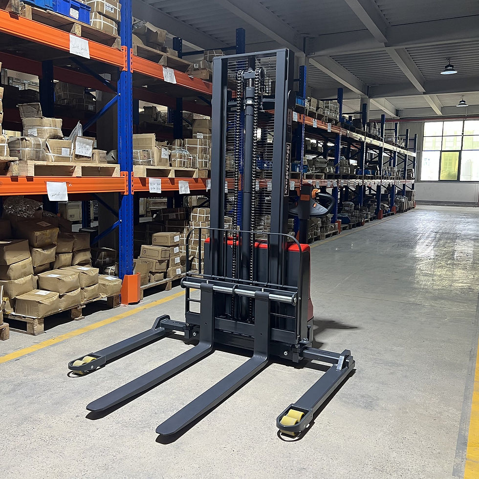 2640lbs Electric Straddle Stacker,138" Lift, Adjustable Legs & Forks, F26-138SLA