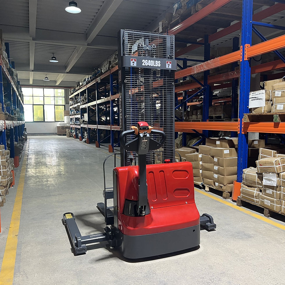 Thumbnail: 2640lbs Electric Straddle Stacker,138" Lift, Adjustable Legs & Forks, F26-138SLA
