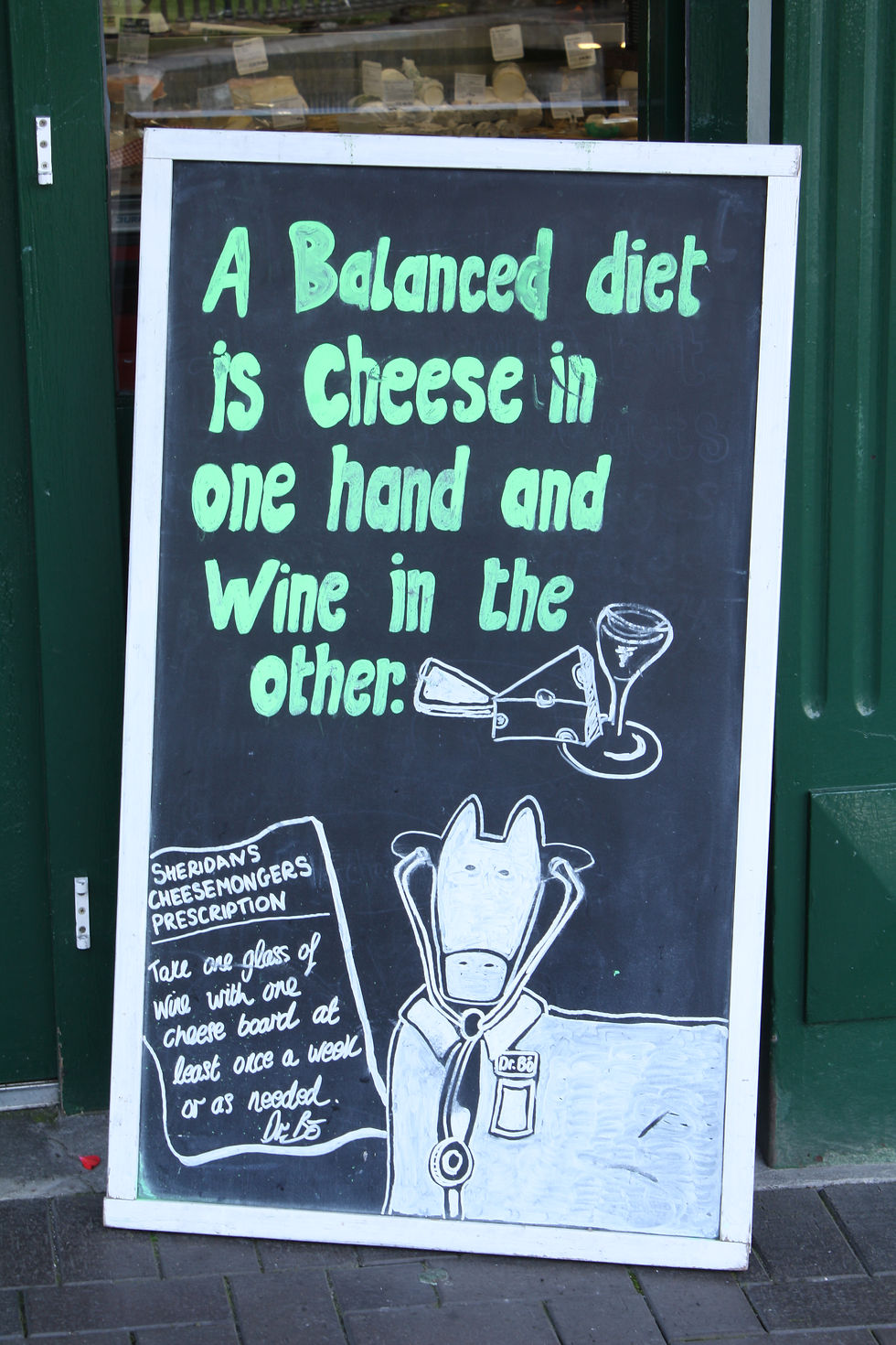 Sign outside of Galway Cheese Shop, Ireland