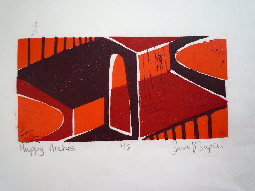 Lino-cut print