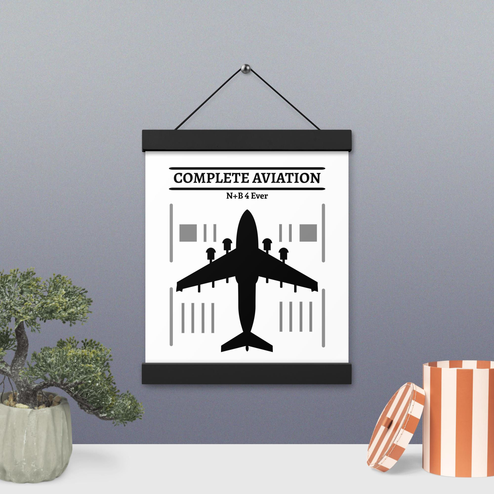 Complete Aviation Poster with hangers