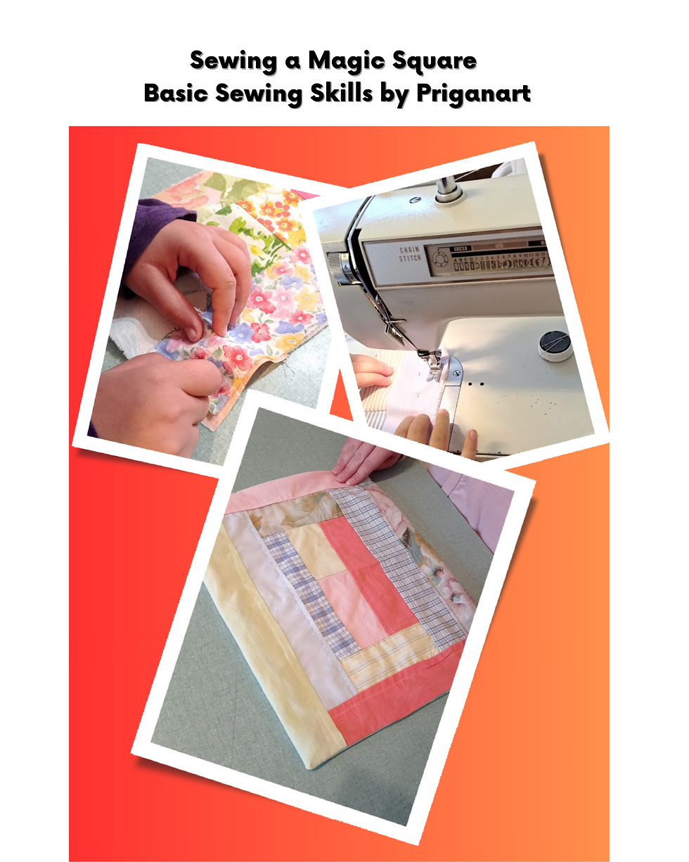 picutre of a magic patchwork square for a sewing tutorial