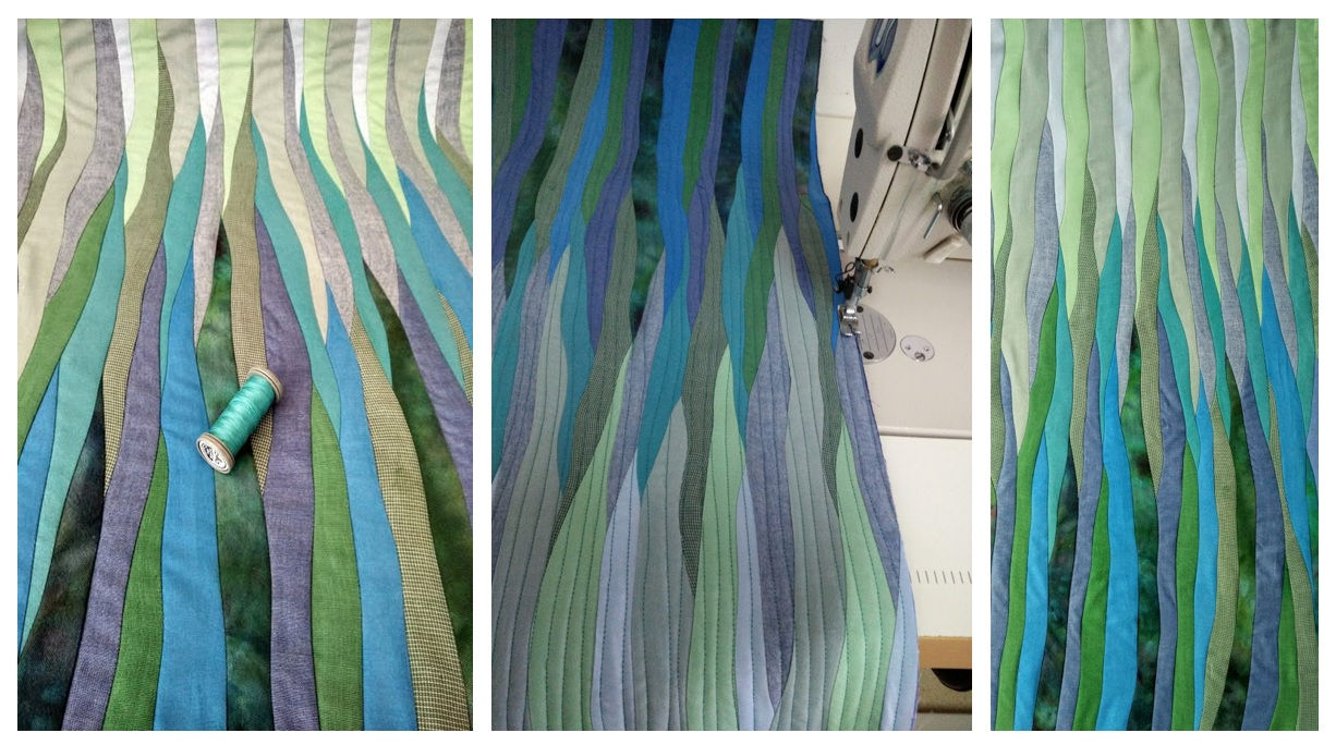 wave landscape patchwork in ocean colors