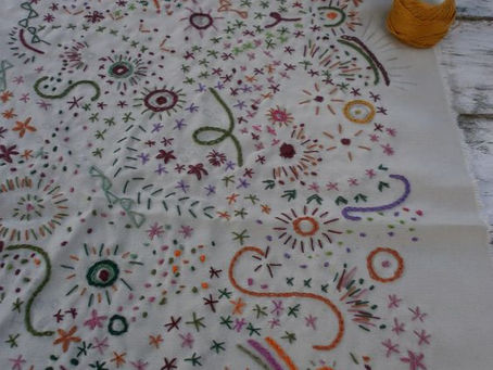 hand embroidered fabric