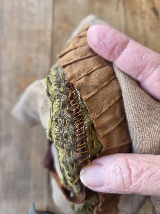 sample of couched thread