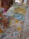Snipping the seams after sewing