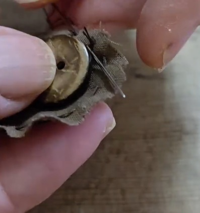 button on fabric
