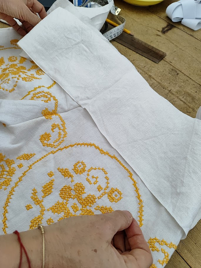 layign waistband on shorts