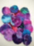 Tie dyed fabric circles