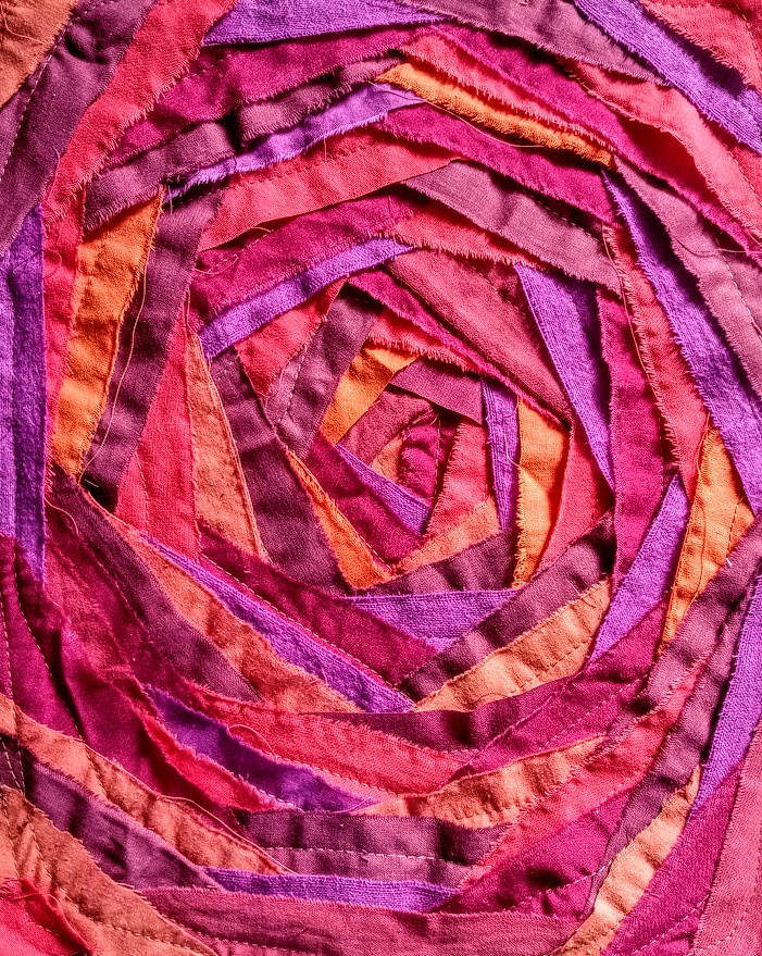 Raw Edge Fabric Spiral