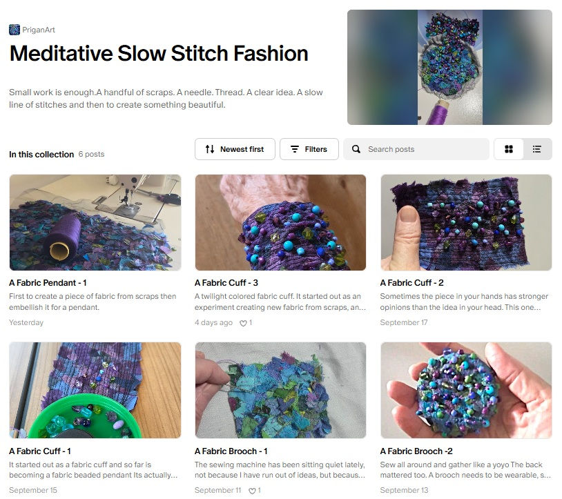meditative slwo stitch fashion collection