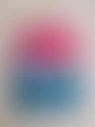 pink and blue sunrise landscape with a pale pink sun fabric piece