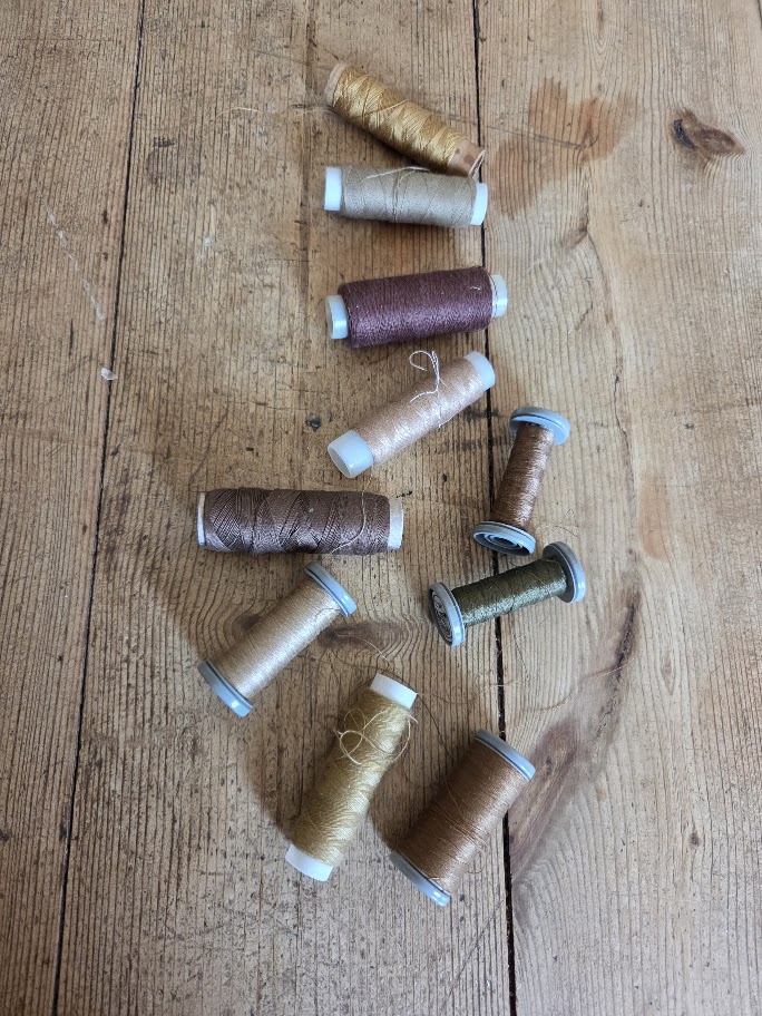 Selection of brown threads