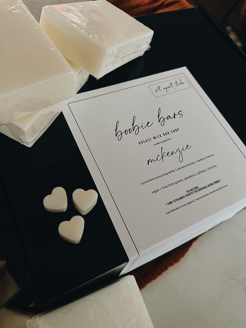 Thumbnail: boobie bars | custom breast milk soap