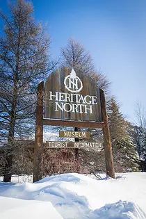 a large wooden sign 