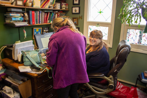 The Rev. Jann in her office.