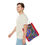 Thumbnail: Colorful Whale Art Tote Bag - Eco-Friendly & Stylish Beach Accessory