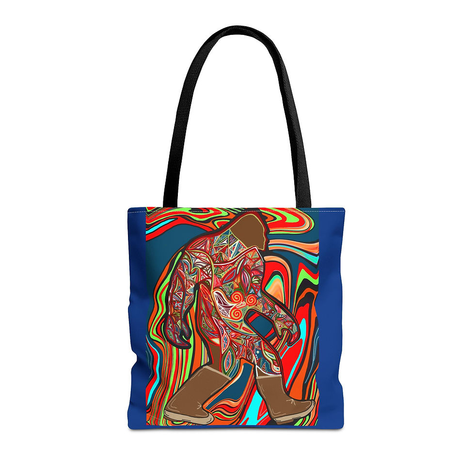 Thumbnail: Colorful Bigfoot Tote Bag - Unique Art for Nature Lovers