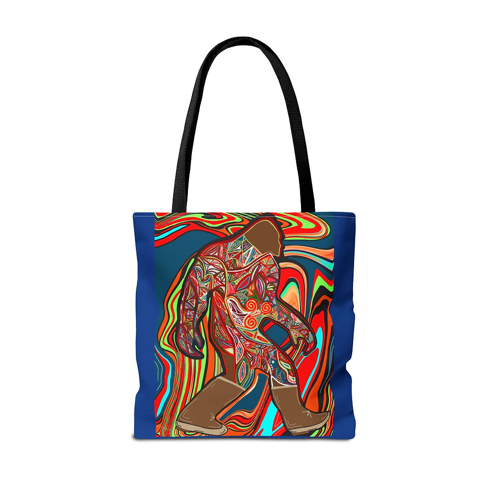 Thumbnail: Colorful Bigfoot Tote Bag - Unique Art for Nature Lovers