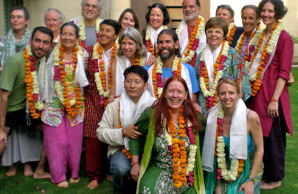 Pilgrims with Pasang ( our Tibetan friend and guide )