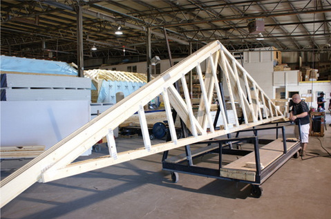 Wardcraft's engineered trusses, built in-house.