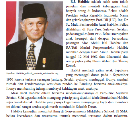 Bindo X - Pola Penyajian Teks Biografi