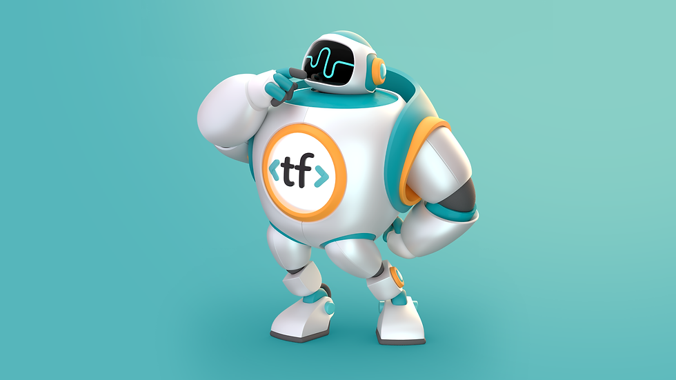 Thinking Teraflow AI mascot robot