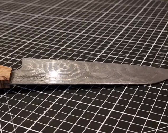 Thumbnail: 160mm Damasteel K-tip chefs knife