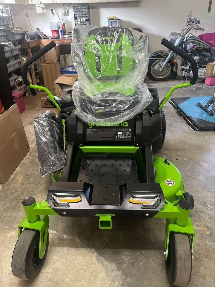 Thumbnail: Greenworks 60V 42" Cordless Battery Crossover Z Zero Turn Riding Lawn Mower