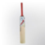 Cricket bat with red and white handles, branded RAIJIN Hitman Kashmiri Willow Tennis Bat.