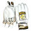 Thumbnail: Golden and white Gladiator Batting Glove by RAIJIN for Cricket.