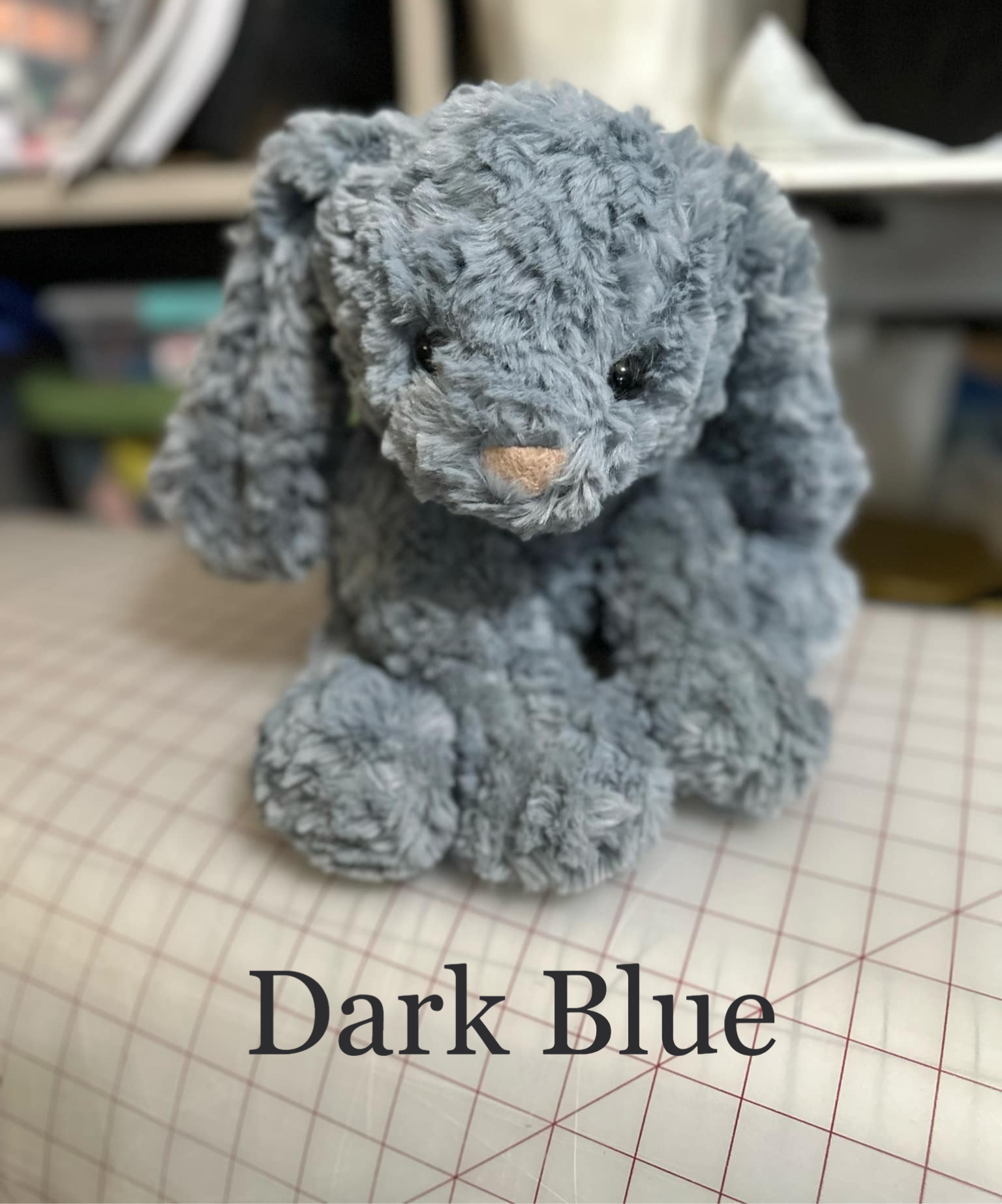 Curly Paw Print Easter Bunny (Dark Blue)