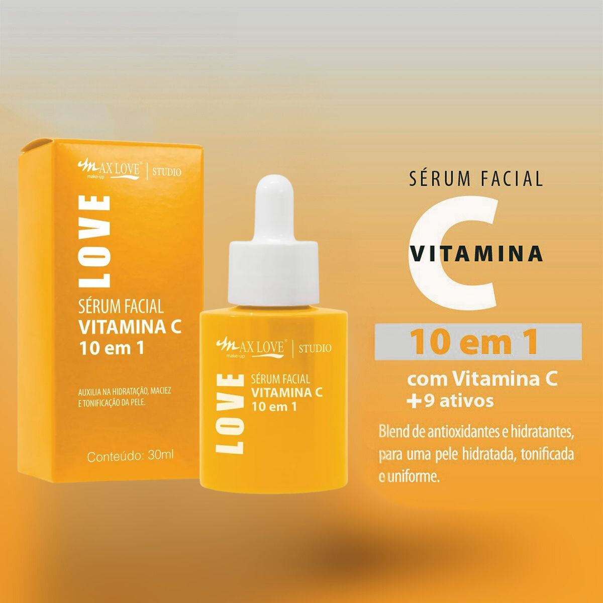Sérum Facial Vitamina C 10 em 1 - Max Love