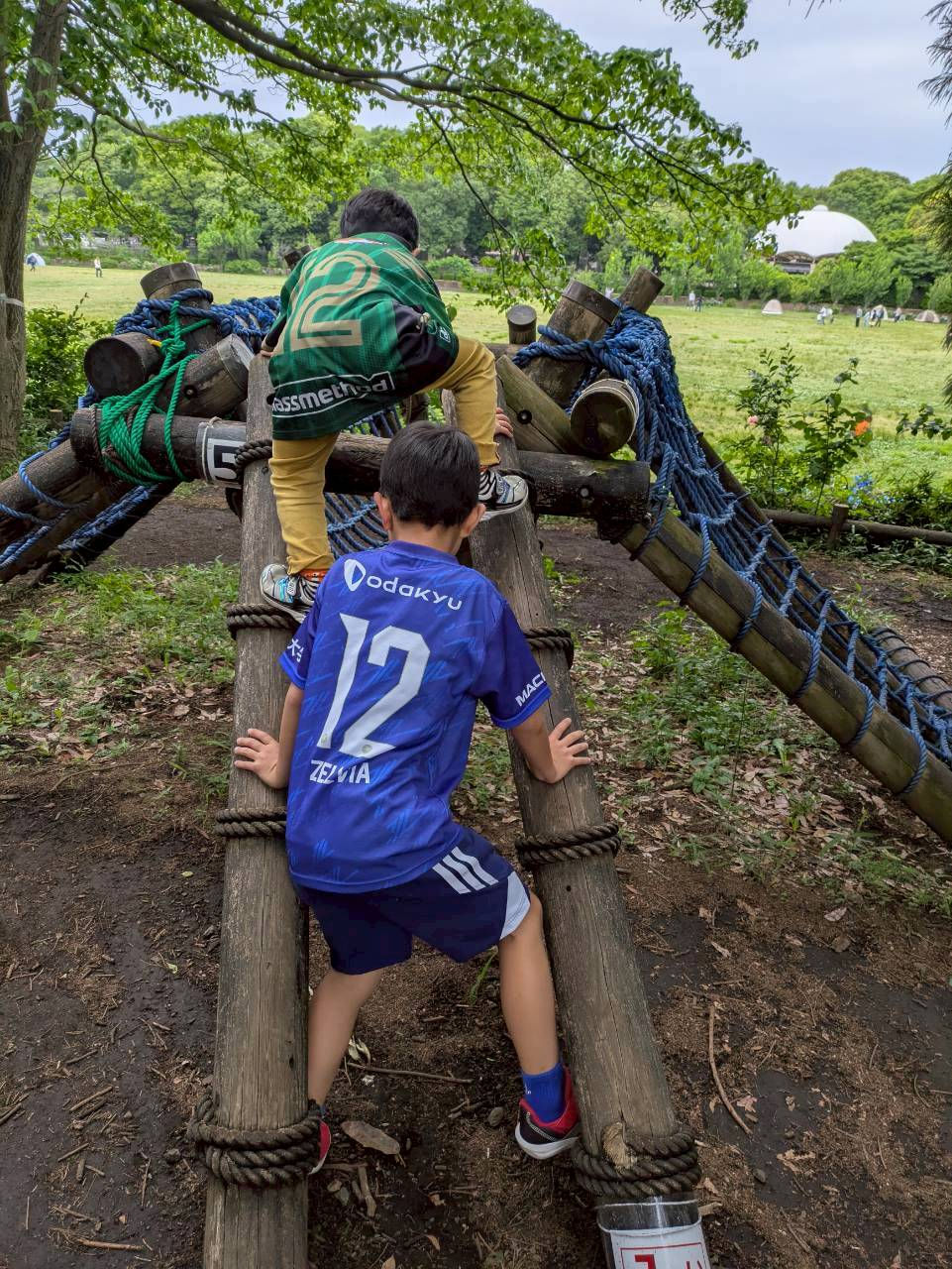 相模原市立相模原麻溝公園アスレチックに挑戦！