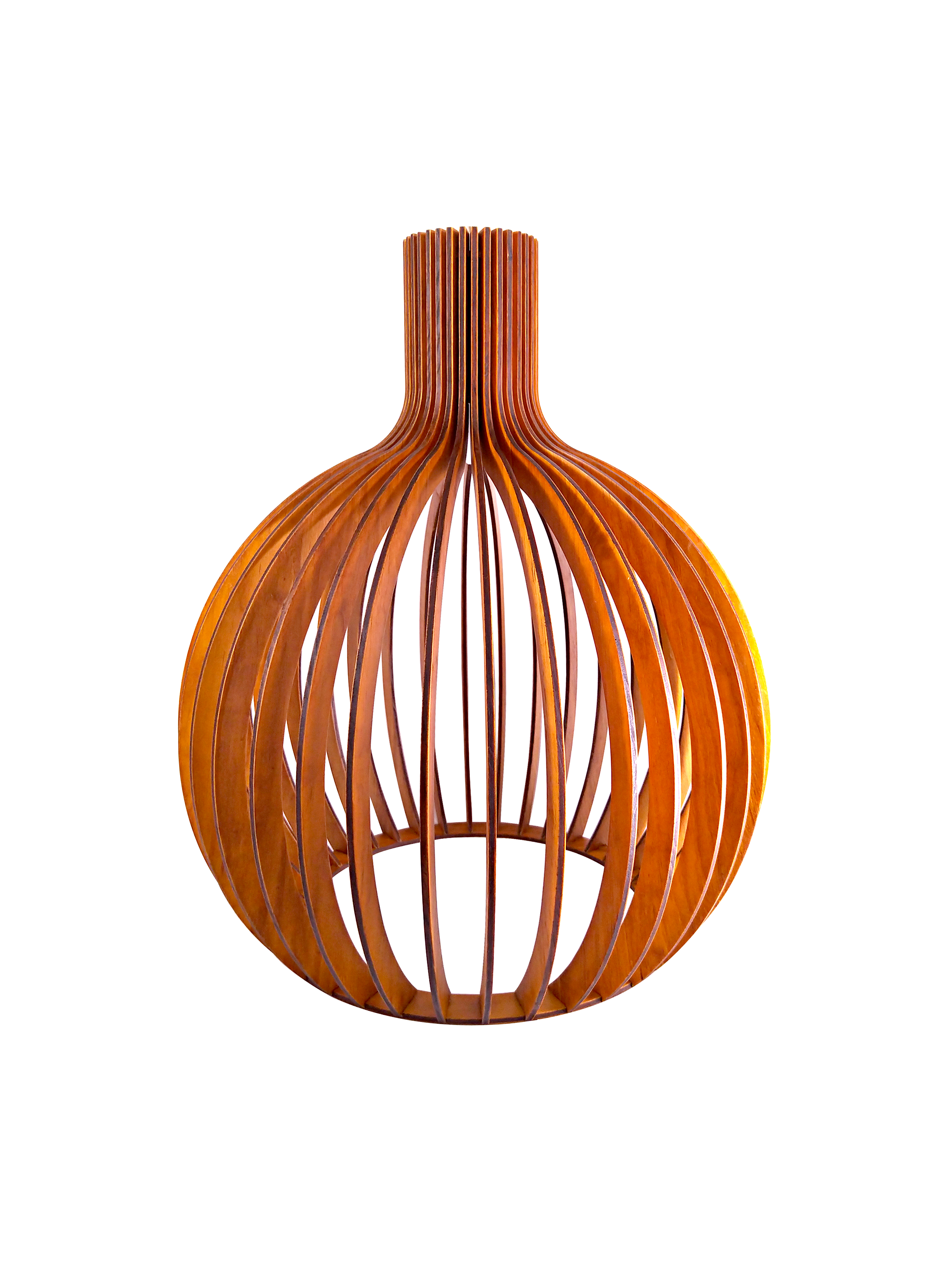 Lámpara esférica de madera