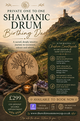 shamanic drum birthing day poster.png