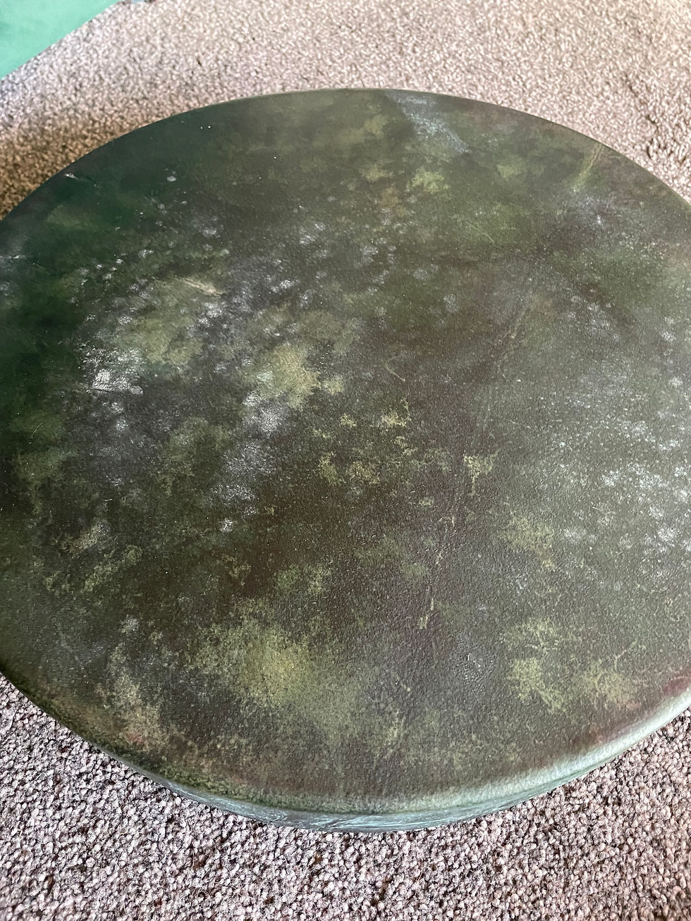 Thumbnail: 16 inch handcrafted Buffalo and Willow Green Shamanic drum with beater