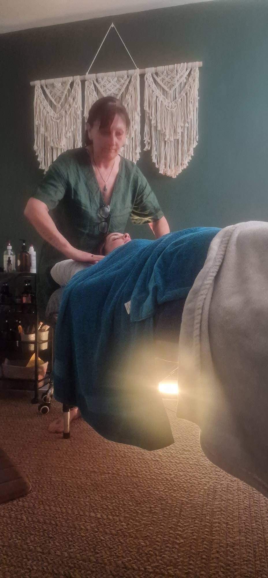 Hands during energy healing session
