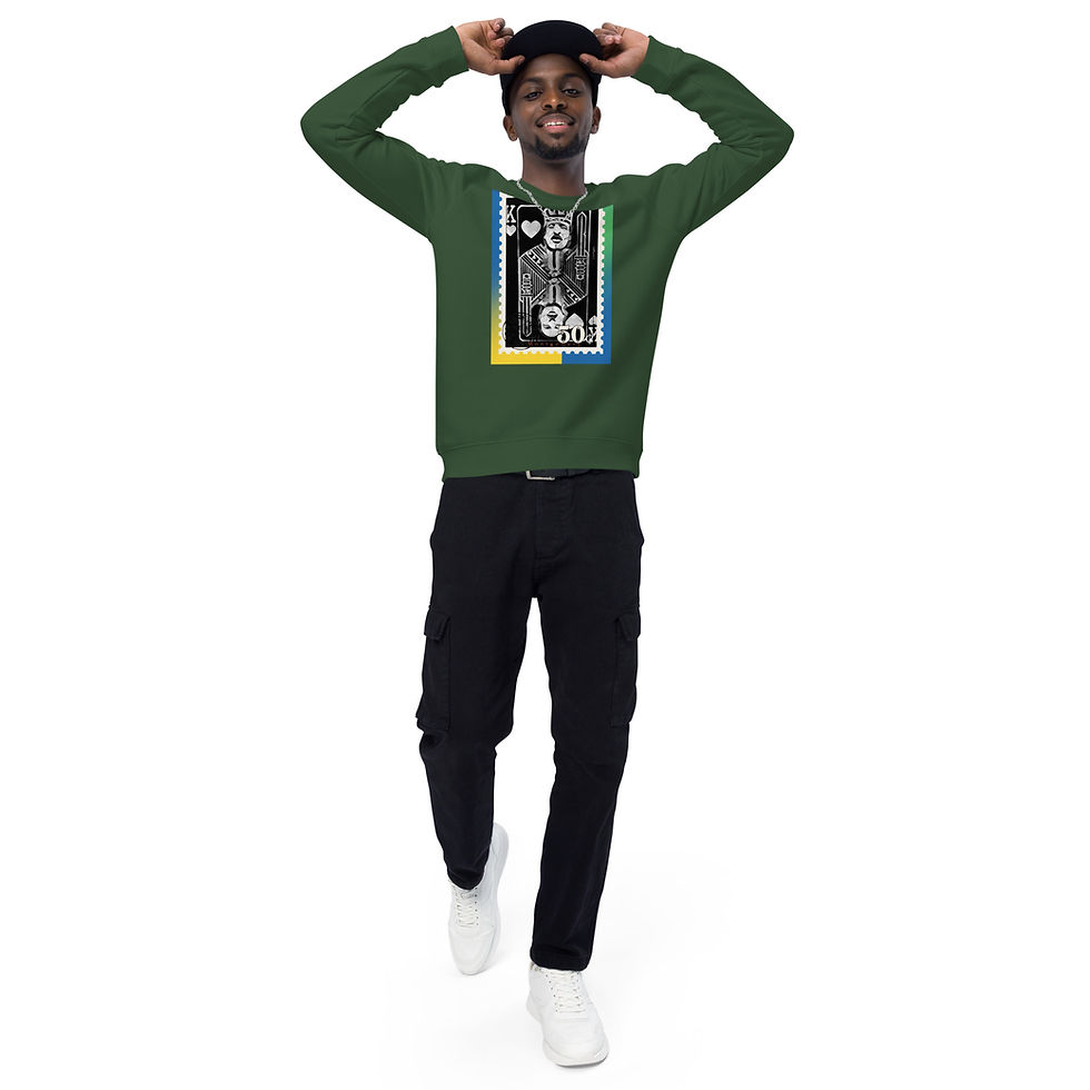 Miniatura:  Martin Luther King Jr.  Unisex organic raglan sweatshirt