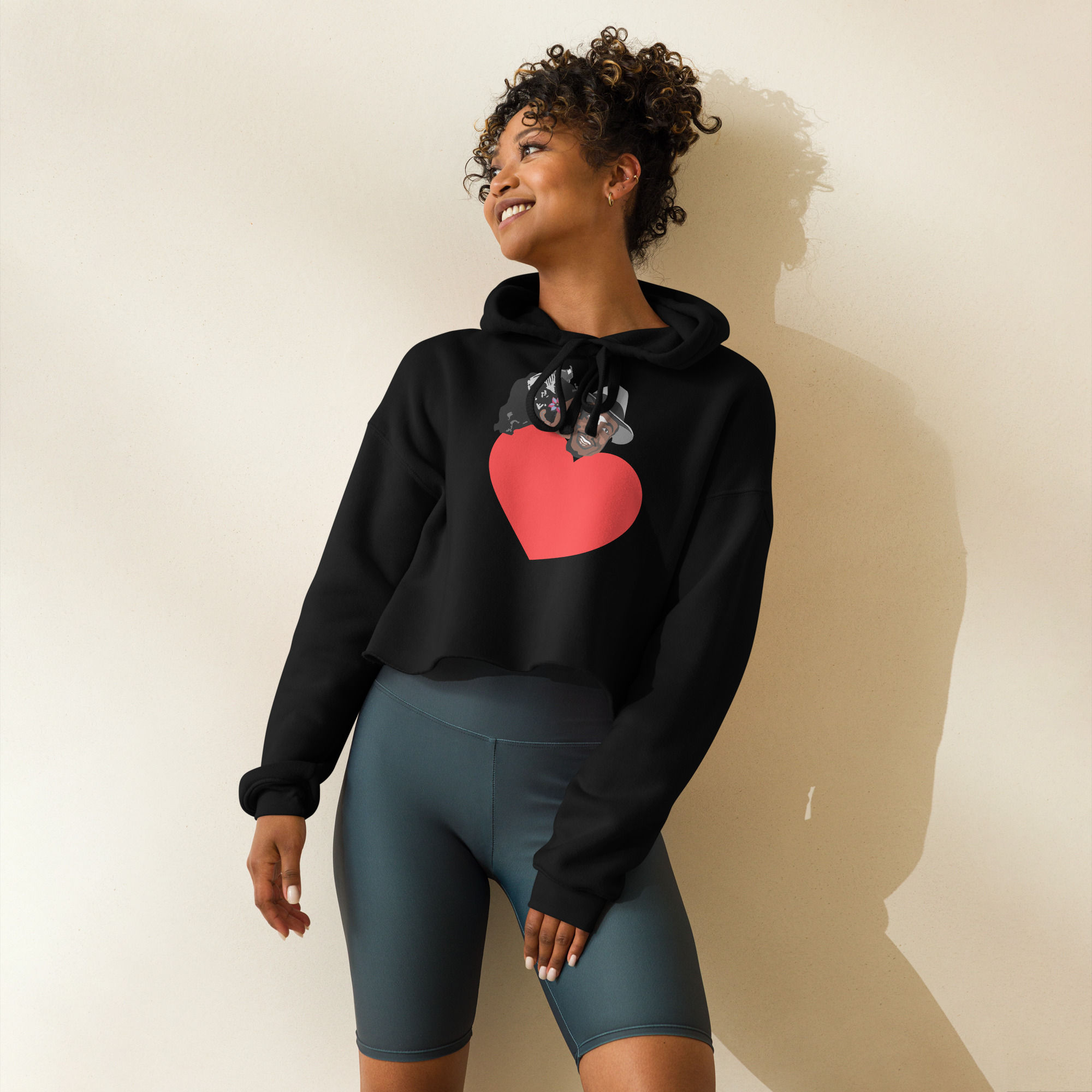 Martin Luther King and Coretta Scott love Crop Hoodie