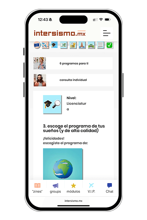 device rendering Sala V.I.P. showing the UI