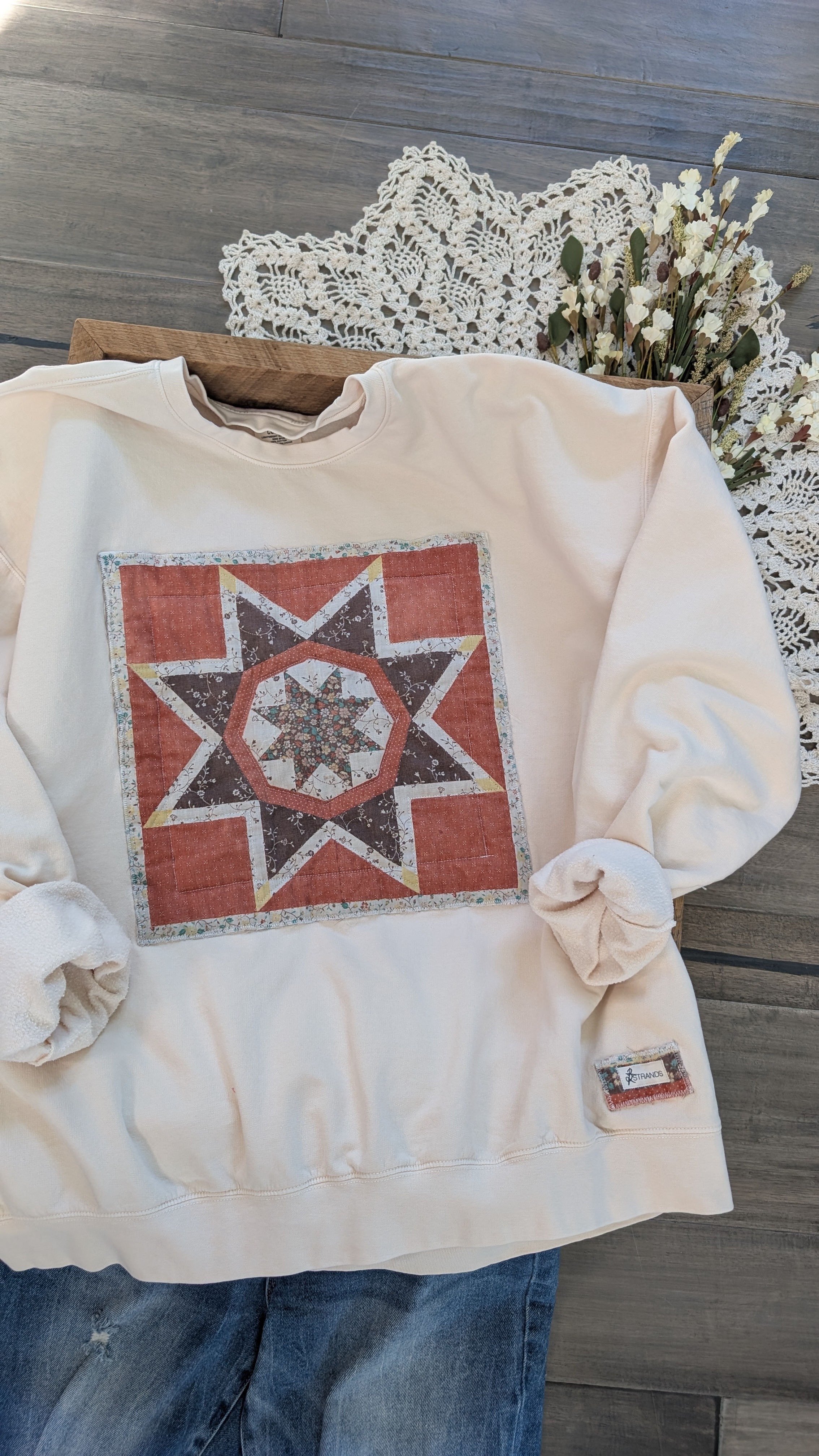 3X • Autumn Star Crewneck • Creamy