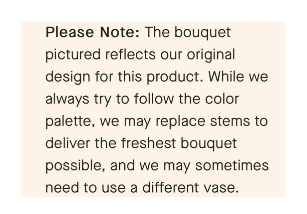 Thumbnail: Please Note: The bouquet pictured reflects our original design for this product. While we always try to follow the color palette, we may replace stems to deliver the freshest bouquet possible, and we may sometimes need to use a different vase.