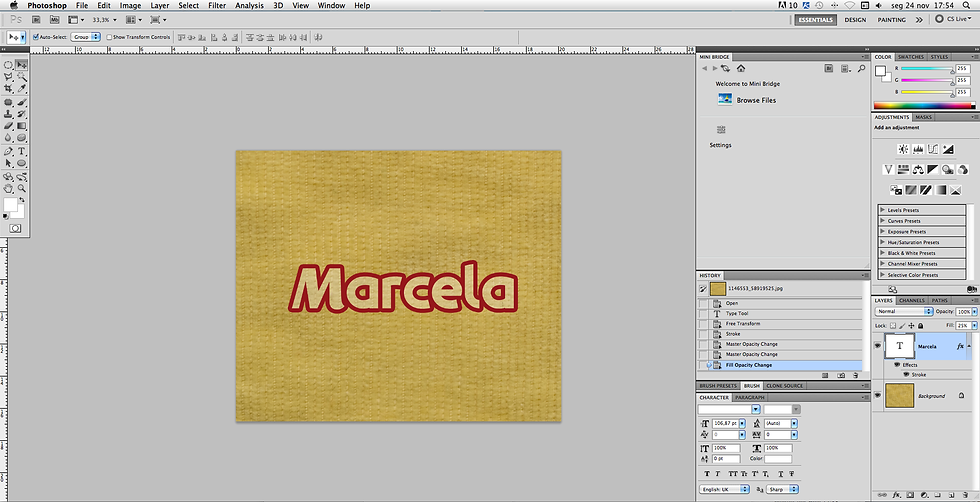 Qual a diferença entre Fill e Opacity?