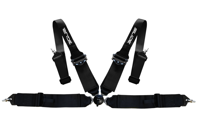 Comfort+ Racing seat belts Slide Quick 4p 3" Black