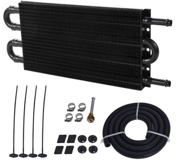 TurboWorks Power steering, transmission cooler 4-row Black