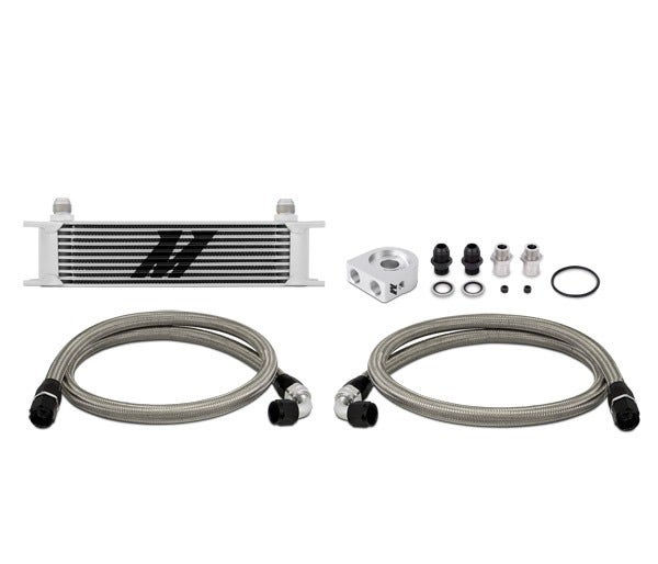 Universal Oil Cooler Kit 10 Row Silver Mishimoto