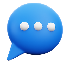 3d blue speech bubble