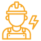 electrician builder graphic yellow no background