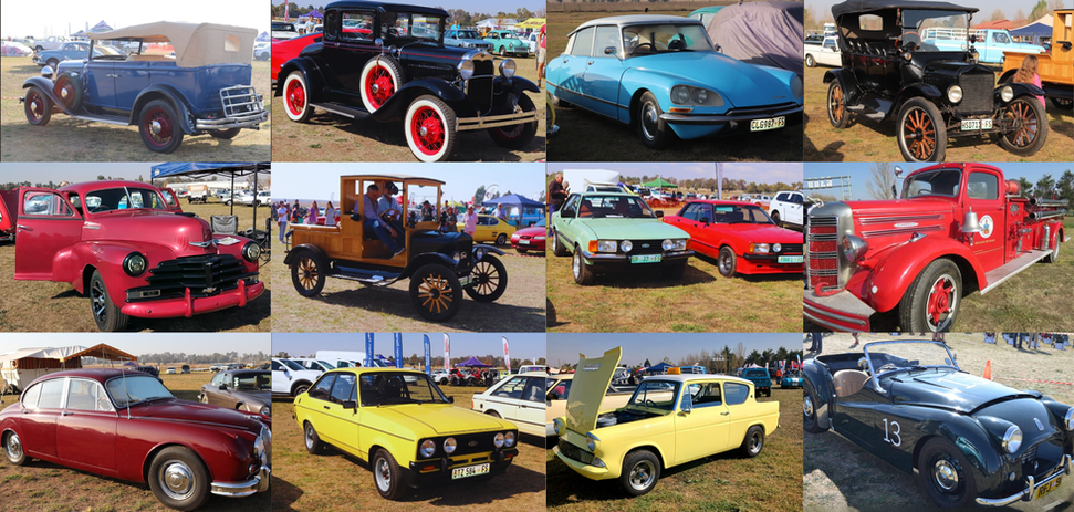 Collage of classic and vintage cars